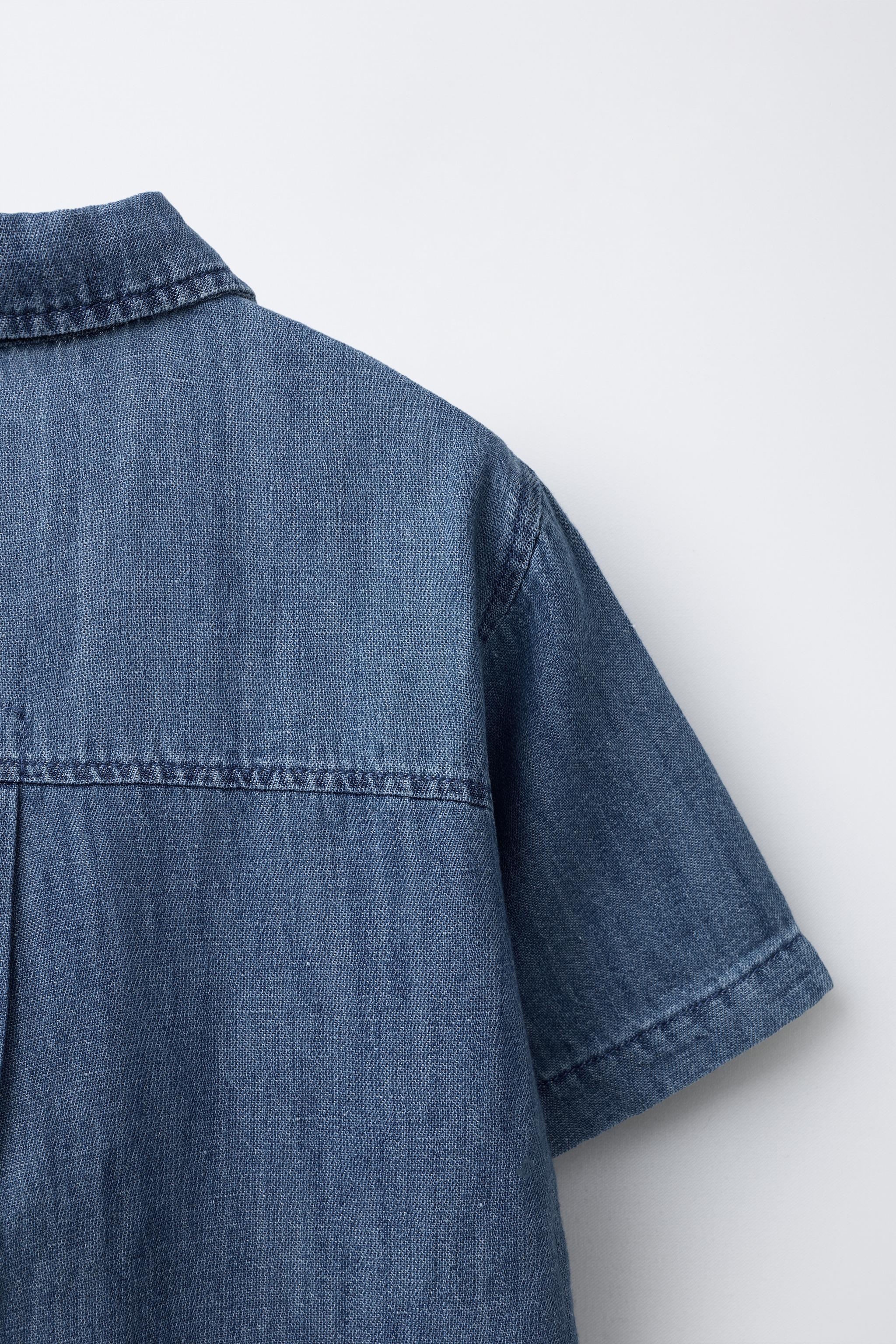 FLOWY DENIM SHIRT